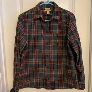 L.L. Bean Scotch Plaid Relaxed Flannel Shirt